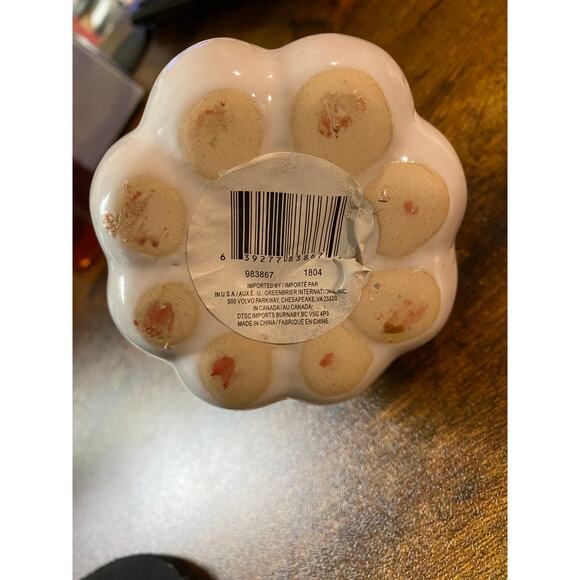 White Ceramic Pumpkin , Neutral Fall Home Decor, Halloween, Harvest, Autumn - Picture 5 of 5